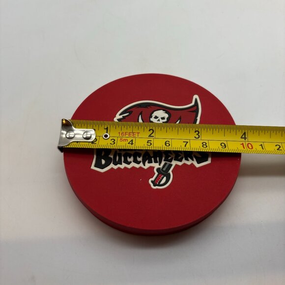 NFL Tampa Bay Buccaneers Football Flag Logo Set of Four Plastic Cup Coasters - Picture 11 of 11